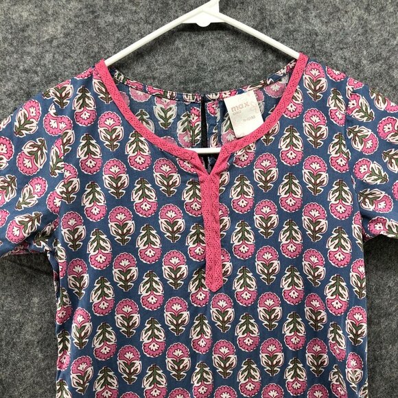 Max Girls 11-12 Years Kaftan Dress Cotton boho Print Multicolor Summer Long - Picture 4 of 12